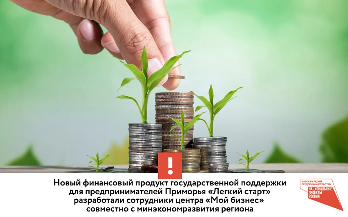 Новый финансовый продукт государственной поддержки для предпринимателей Приморья &laquo;Легкий старт&raquo; разработали сотрудники центра &laquo;Мой бизнес&raquo; совместно с минэкономразвития региона.