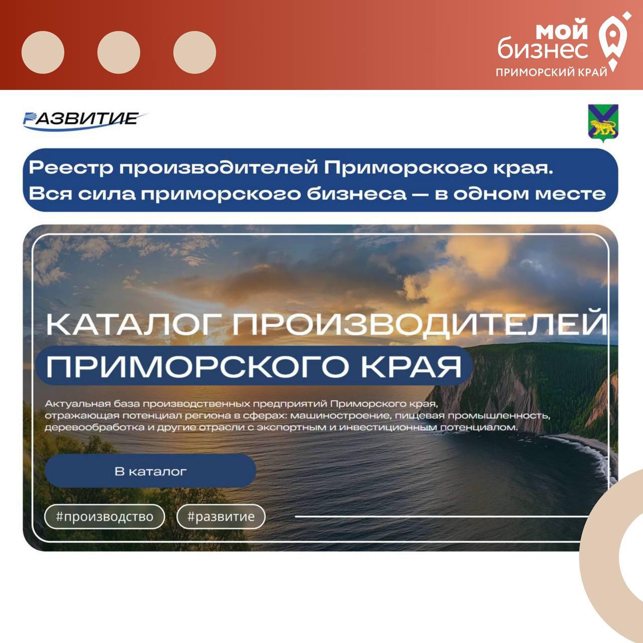 Уже более 100 компаний Приморского края стали частью первого цифрового реестра промышленного потенциала региона..